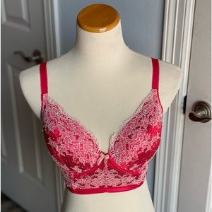 Victoria's Secret Red and Pink Lace Bra